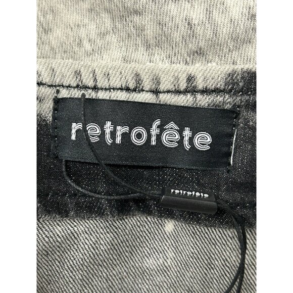 Retrofete Womens XS Willa Denim Mini Skirt Gray Stone FW20-3391 Made Italy NWT - Picture 12 of 16